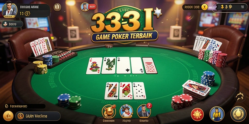 Screenshot gameplay Poker yang mendebarkan di aplikasi 333I.