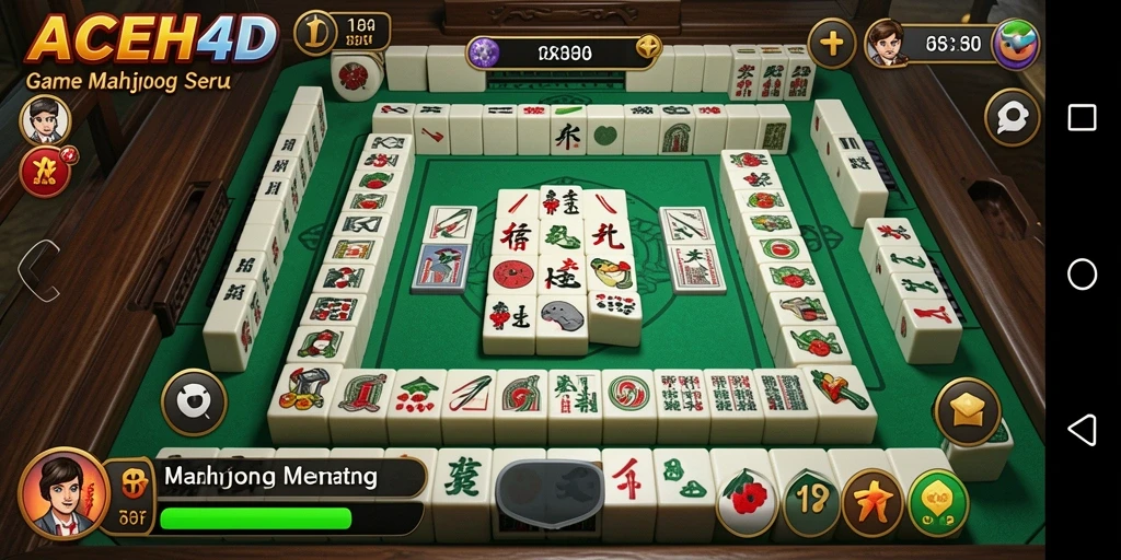 Gameplay seru Mahjong di ACEH4D dengan desain indah.