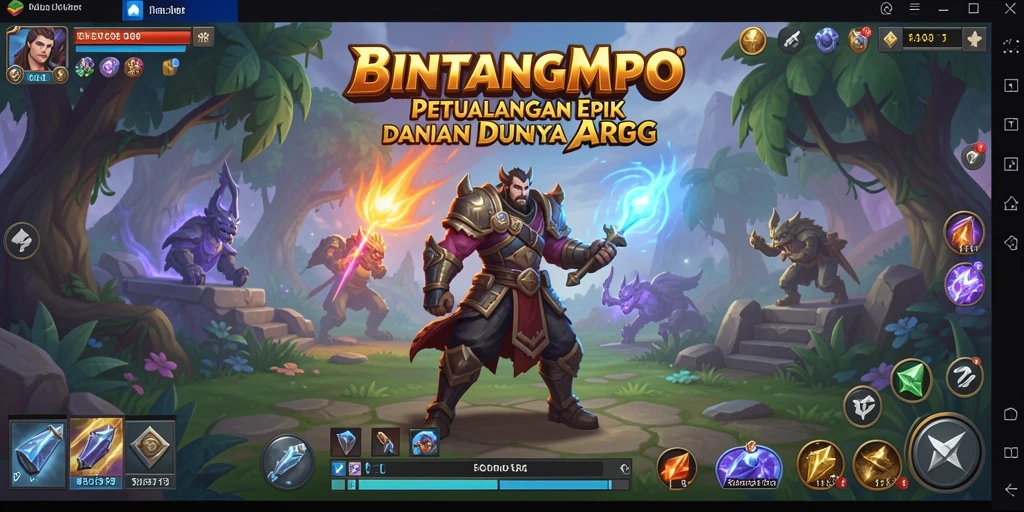 Gameplay seru BINTANGMPO dengan pertarungan epik.