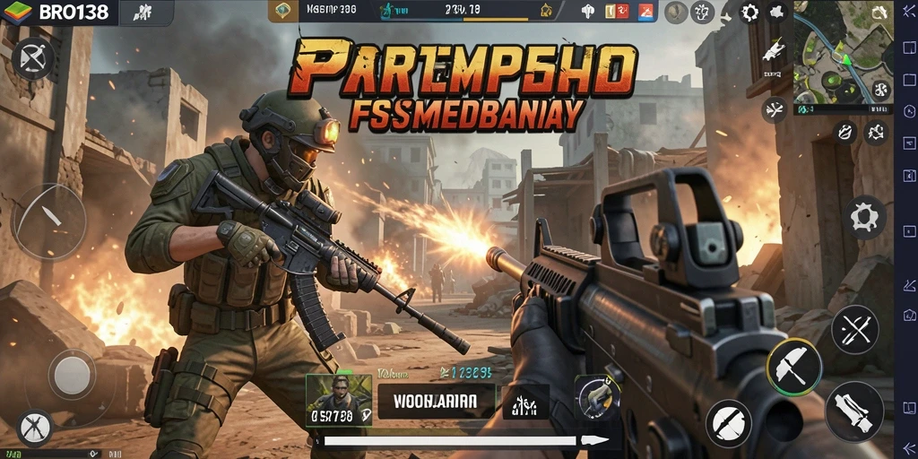 Tampilan gameplay intens di BRO138 action-packed.
