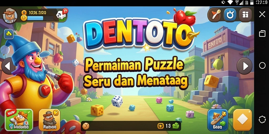 Tampilan gameplay DENTOTO yang menantang dan interaktif.