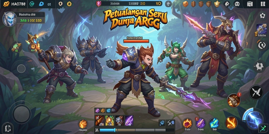 Tangkapan layar HAO788 menampilkan pertempuran epik di dunia ARPG.