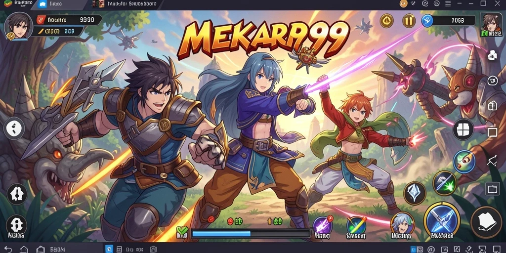 Gameplay seru dan penuh warna dalam MEKAR99.