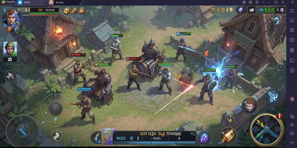 Tampilan gameplay mendebarkan dari NOX123 yang penuh strategi.