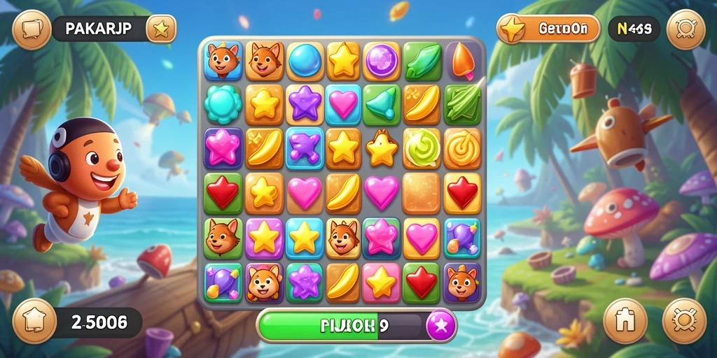 Tampilan gameplay PAKARJP yang menarik dan penuh warna.