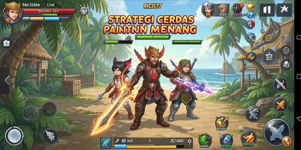 Tampilan gameplay strategi yang seru dan menantang di RICIS77.