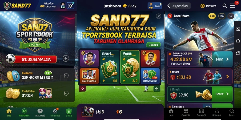 Screenshot SAND77 menampilkan pengguna aktif dalam taruhan olahraga.