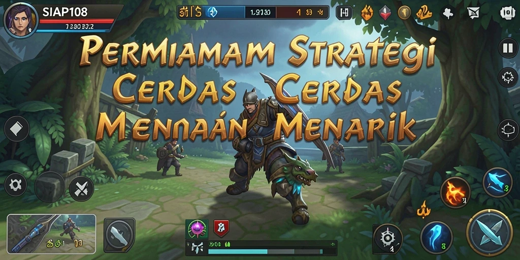 Screenshot gameplay SIAP108 yang menampilkan strategi dan pertempuran.